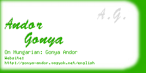 andor gonya business card
